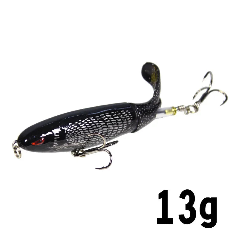 1Pcs  Plopper Fishing Lure 13g/15g/35g Catfish Lures For Fishing Tackle Floating Rotating Tail Artificial Baits Crankbait