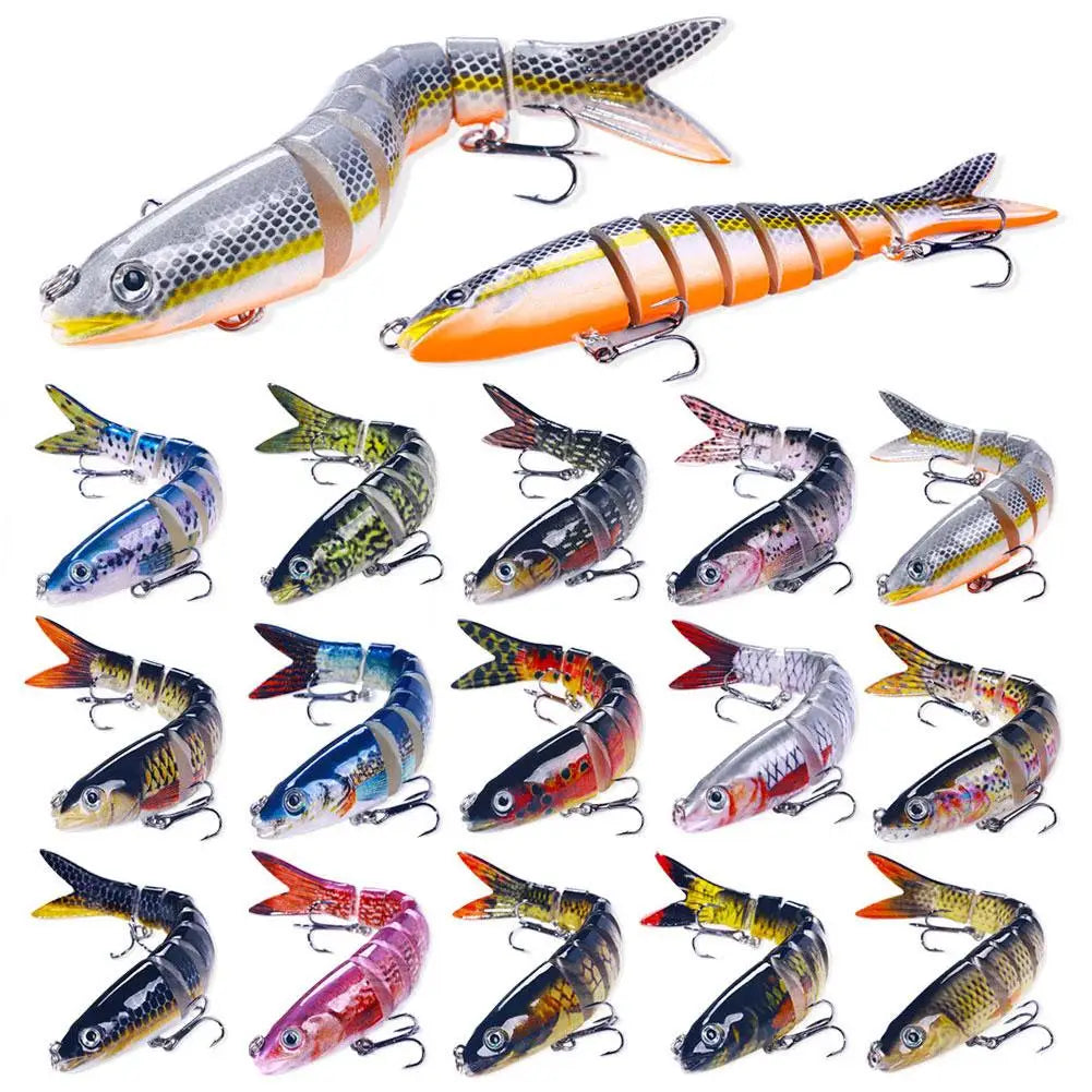 Swimbait Lure Fishing Lures,Lifelike Swimming Action, Durable, for Freshwater & Saltwater Fishing,Multi Jointed Fishing Lure