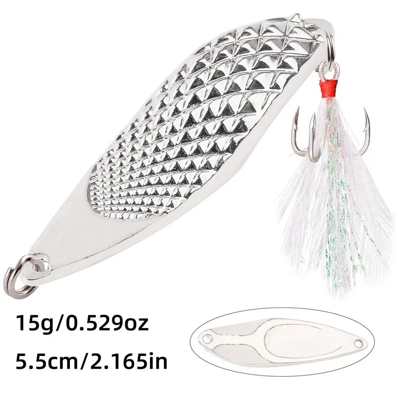 1pcs Metal Lure 3g/5g/7g/10g/15g/20g Fishing Lures Wobbler Spinner Bait Spoon Artificial Bass Hard Sequin Paillette Metal Lures