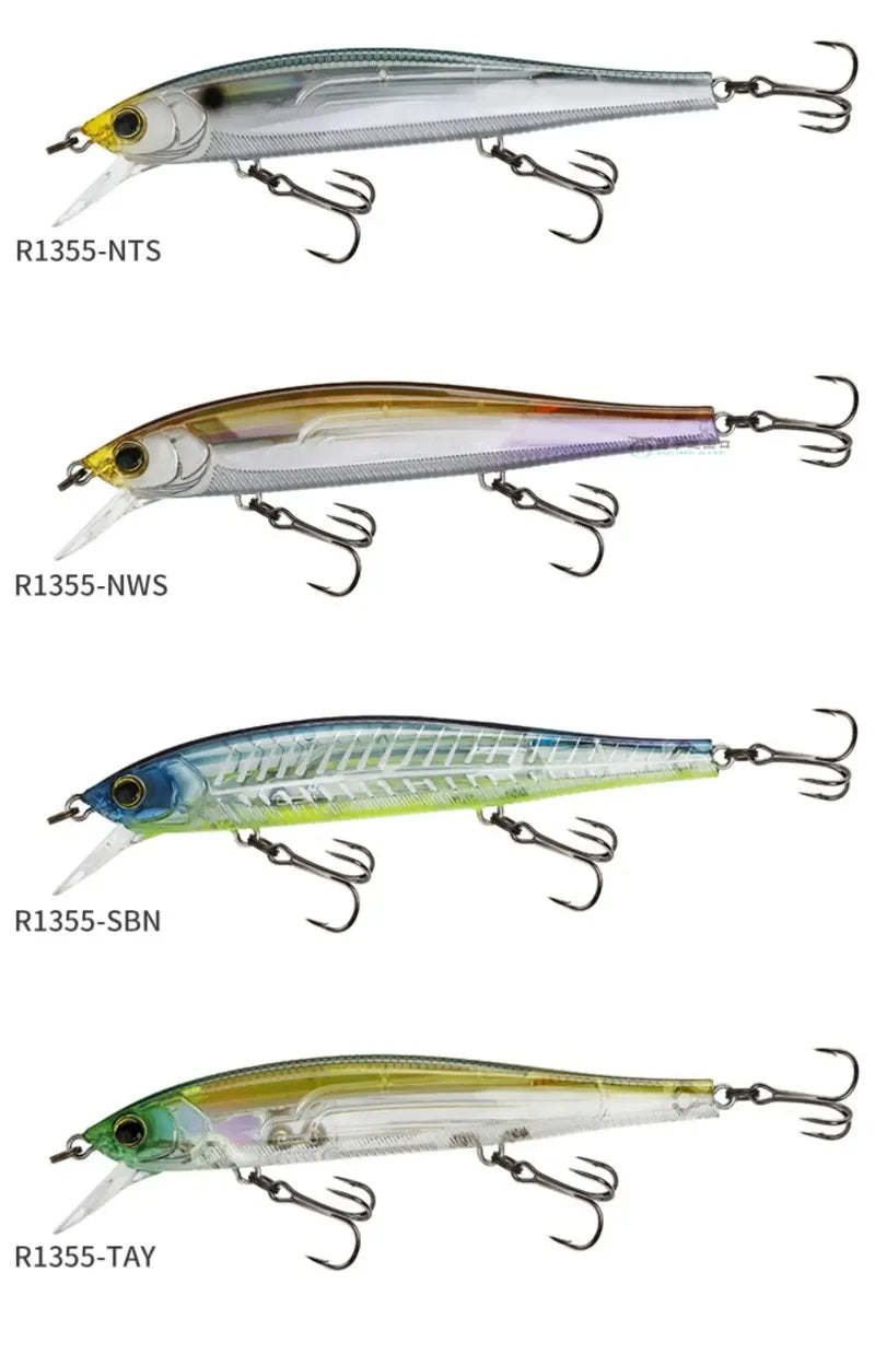 Japan YO-ZURI 3DB Prism R1355 Floating Minnow Cocked Bass Lure Iron Plate Hard Bait