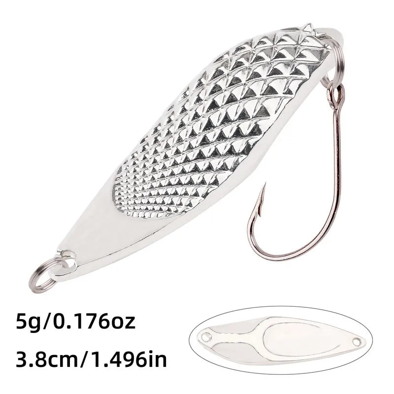 1pcs Metal Lure 3g/5g/7g/10g/15g/20g Fishing Lures Wobbler Spinner Bait Spoon Artificial Bass Hard Sequin Paillette Metal Lures