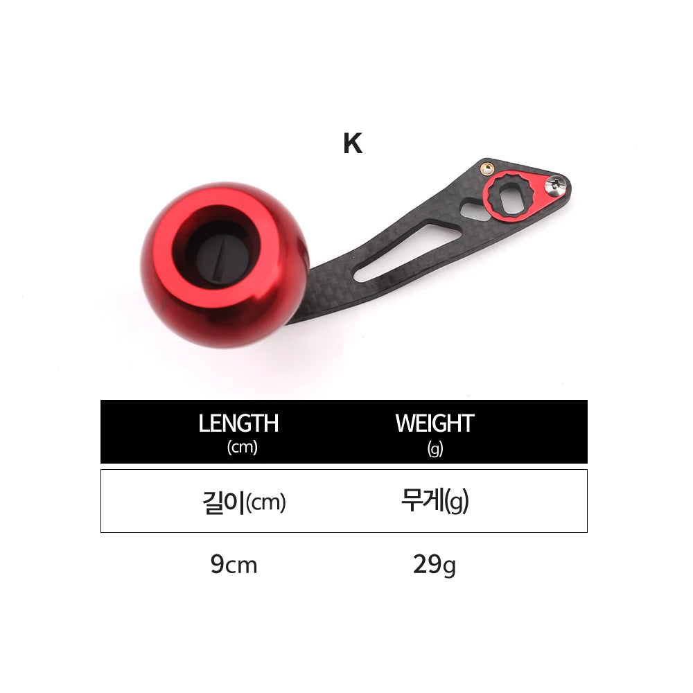 ROLLFISH Fishing Reel Handle Rocker Arm Carbon Fiber Light Weight 19-29g Ergonomic Design Multicolor Fishing Tools Accessories