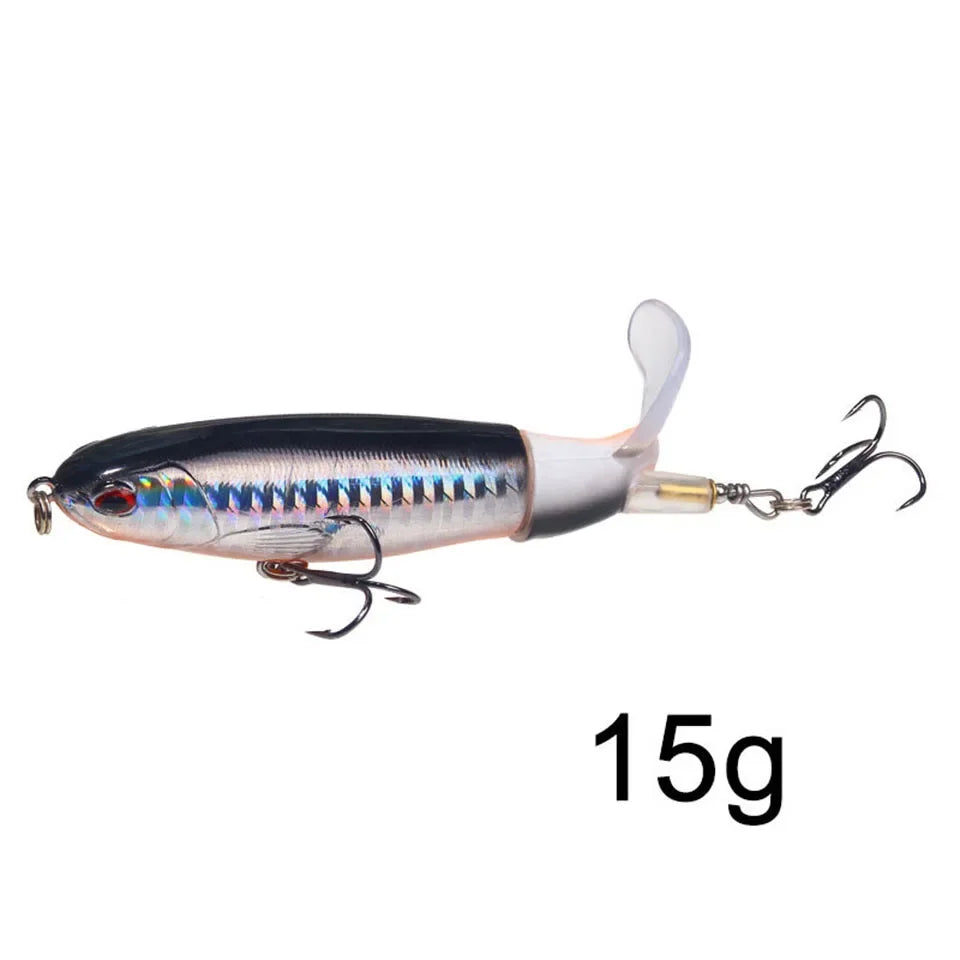 1Pcs  Plopper Fishing Lure 13g/15g/35g Catfish Lures For Fishing Tackle Floating Rotating Tail Artificial Baits Crankbait