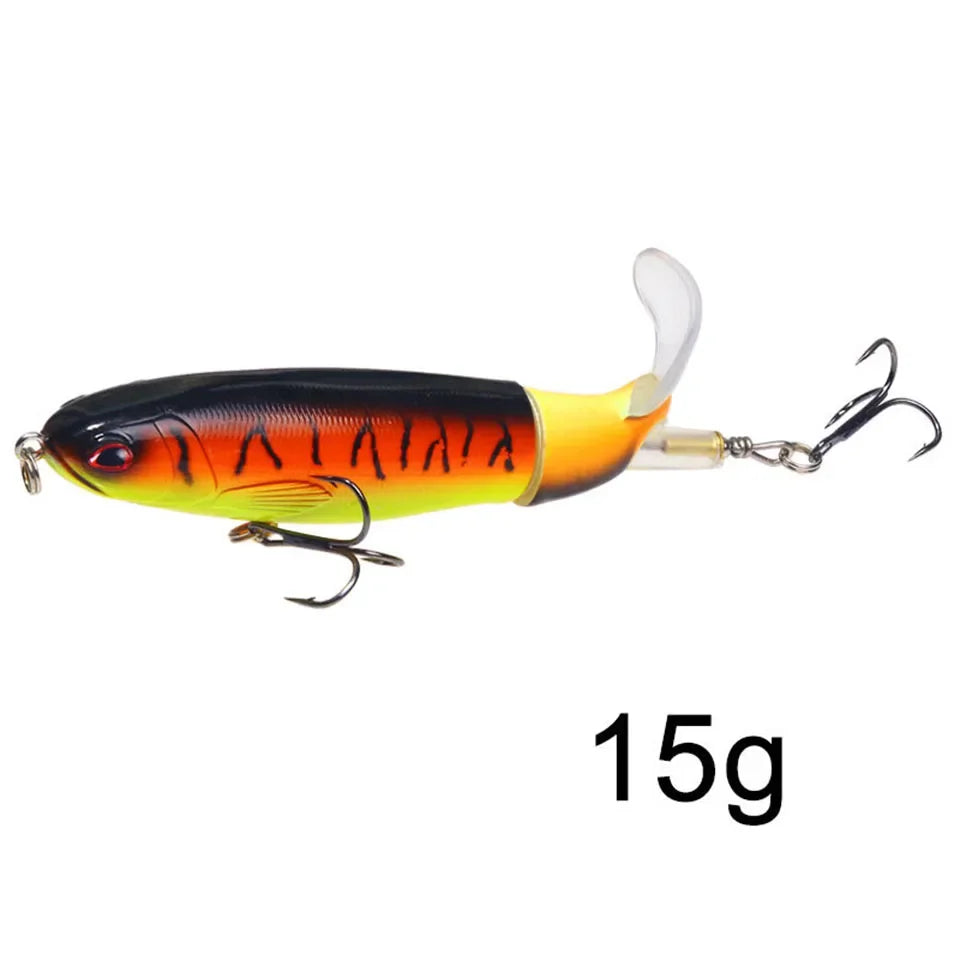 1Pcs  Plopper Fishing Lure 13g/15g/35g Catfish Lures For Fishing Tackle Floating Rotating Tail Artificial Baits Crankbait