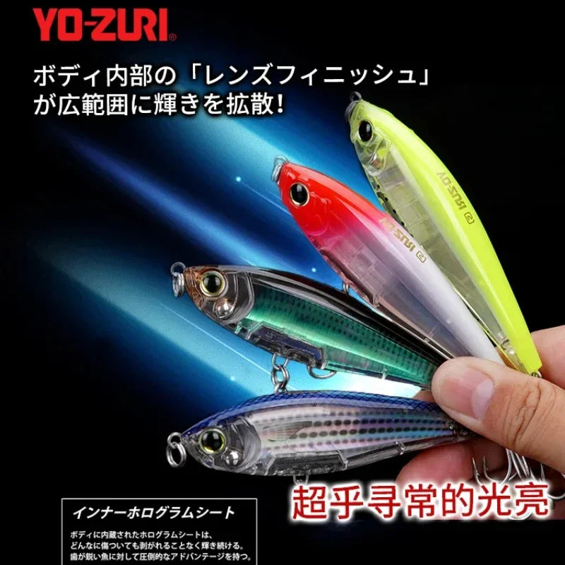 R1207 8.5g 17g YO-ZURI 3D Prism Freshwater Slow Sinking Luya Bait Perch Flipped Mouth Lure