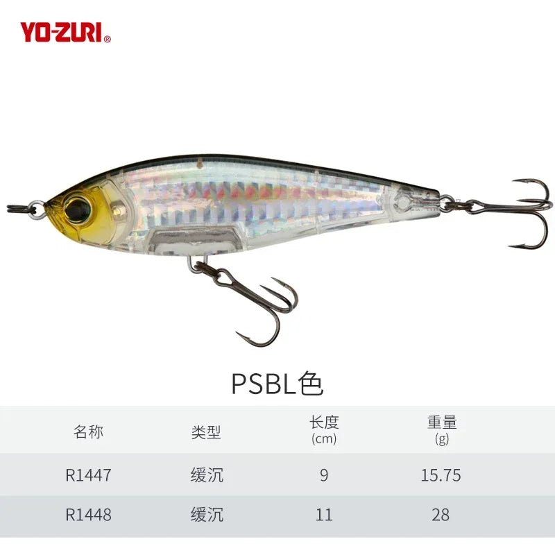 Japan YO-ZURI Pencil Sea Fishing 3D Prism R1447 Submerged Pencil Luya Lure Perch Bait Stubborn