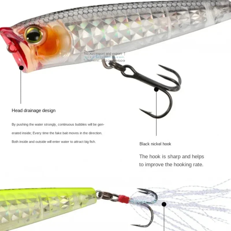 Japan YO-ZURI Surface Wave Climbing 3D Prism R1435 Luya Bass Cocked Mouth Pencil Sea Lure Bait