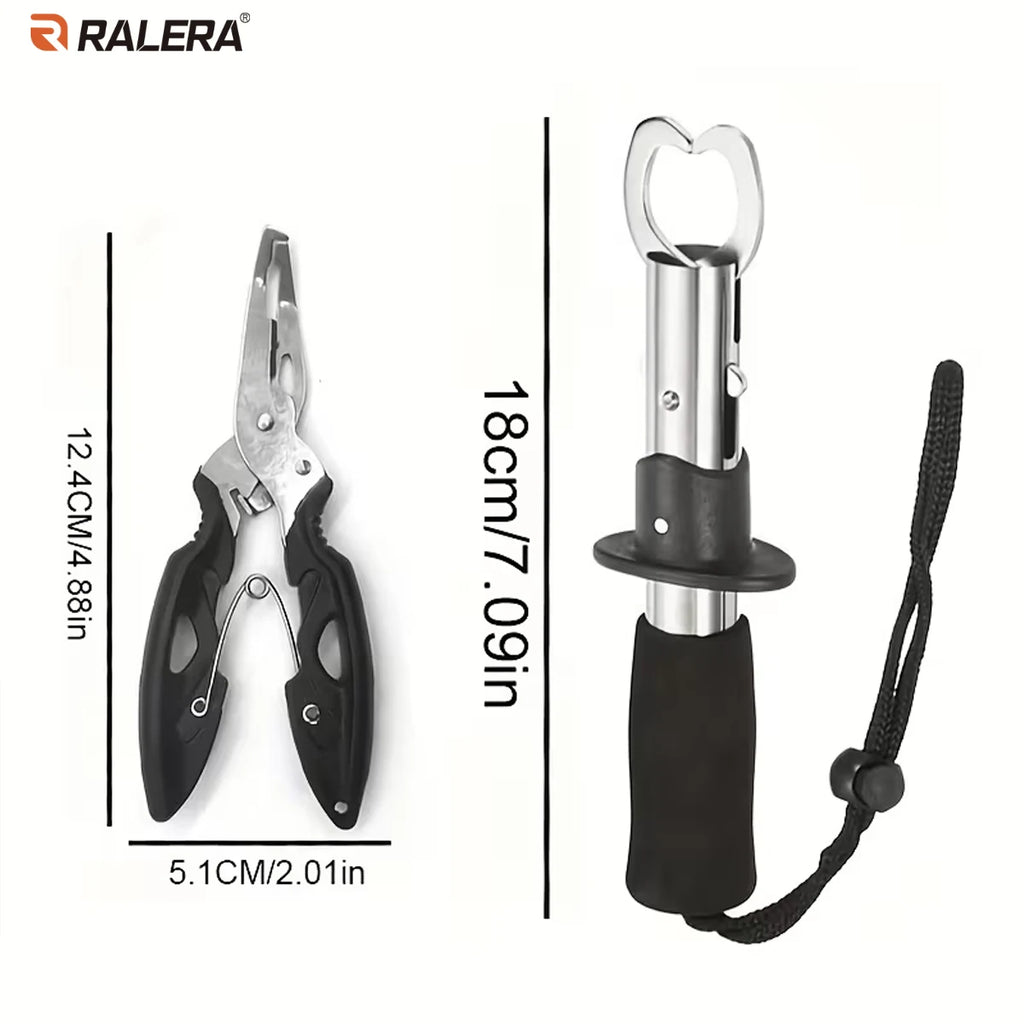 RALERA Fishing Tool Set  Fishing Pliers & Fish Gripper  Multifunctional Fishing Gear with Storage Bag