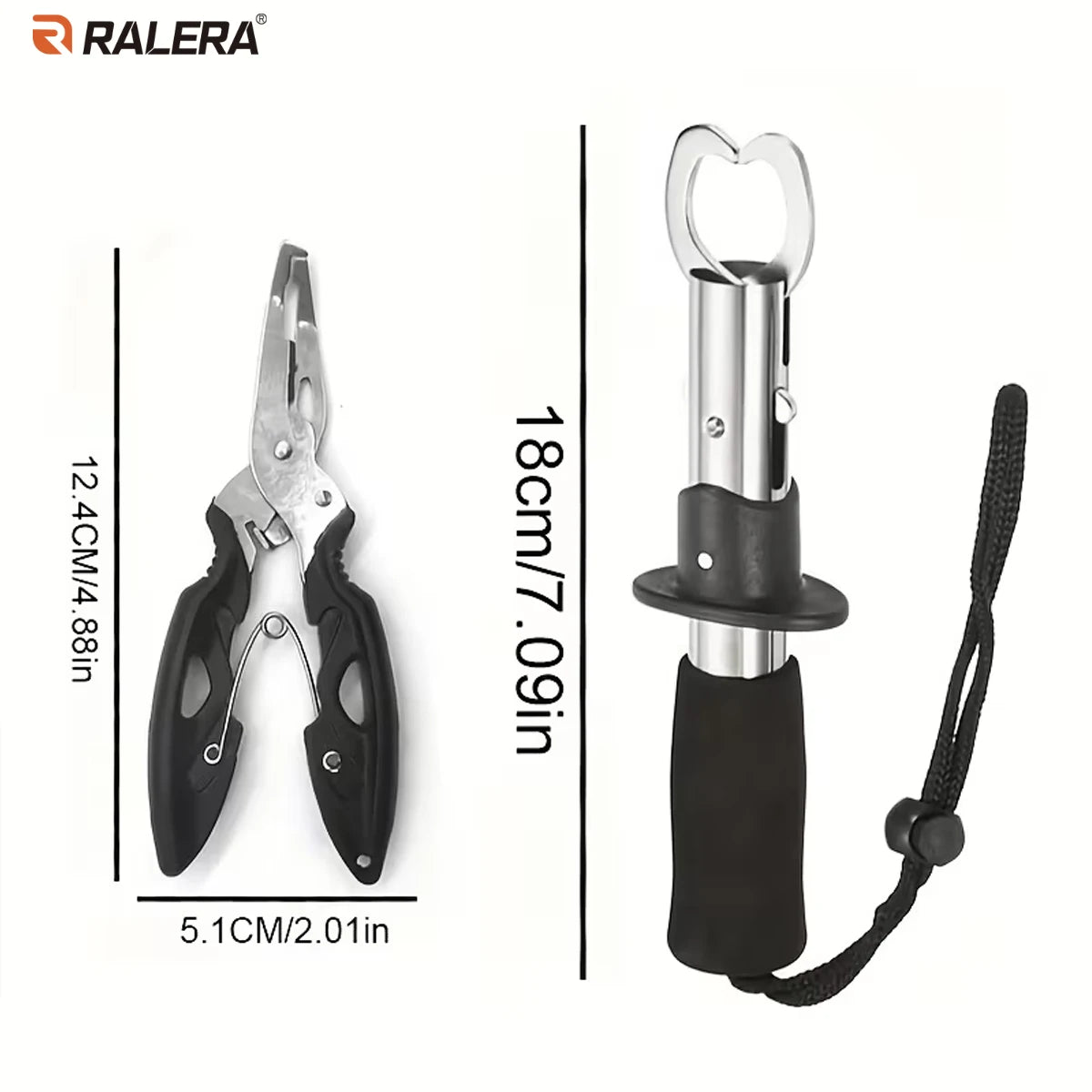 RALERA Fishing Tool Set  Fishing Pliers & Fish Gripper  Multifunctional Fishing Gear with Storage Bag