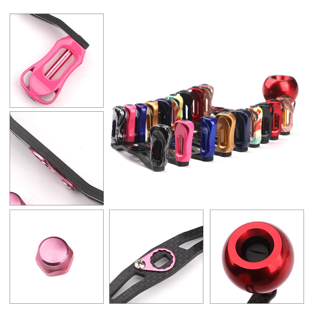 ROLLFISH Fishing Reel Handle Rocker Arm Carbon Fiber Light Weight 19-29g Ergonomic Design Multicolor Fishing Tools Accessories