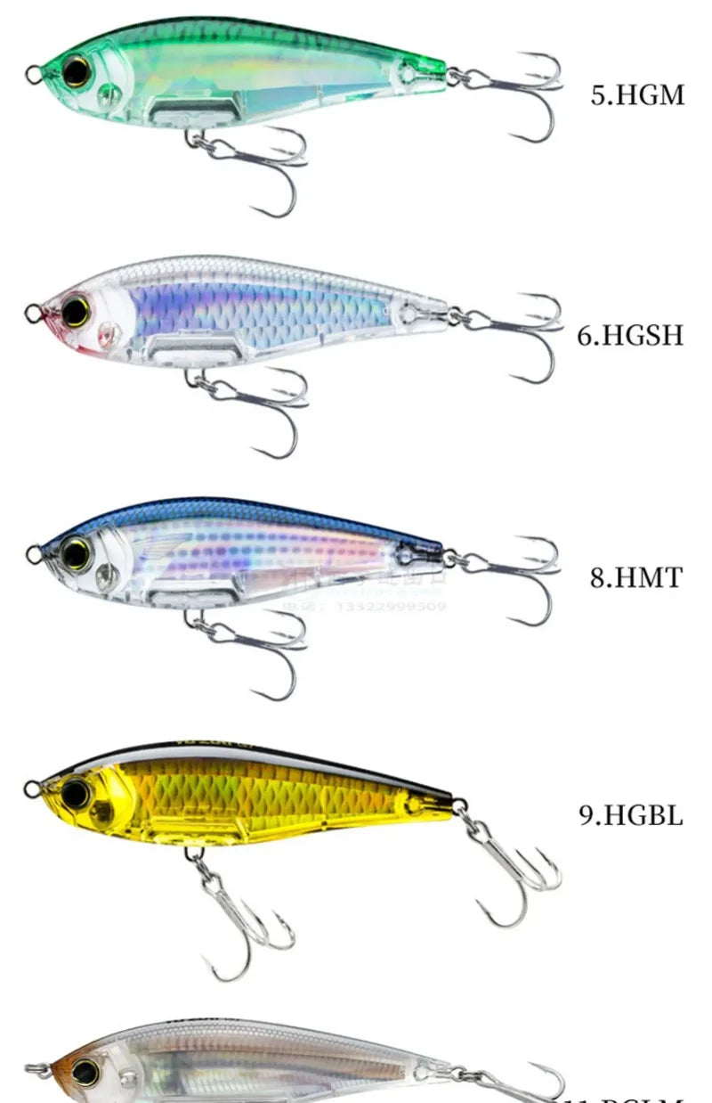 R1207 8.5g 17g YO-ZURI 3D Prism Freshwater Slow Sinking Luya Bait Perch Flipped Mouth Lure
