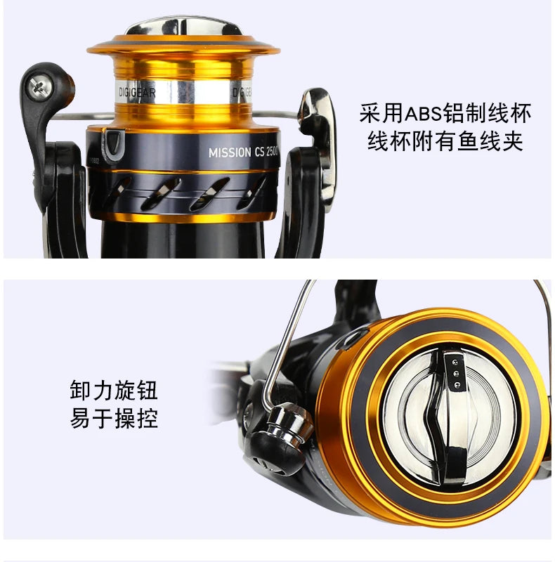 DAIWA Fishing Reel MISSION CS 2000-4000 New Size ABS Machined Aluminium Spool 2KG-6KG Power 3+1BB