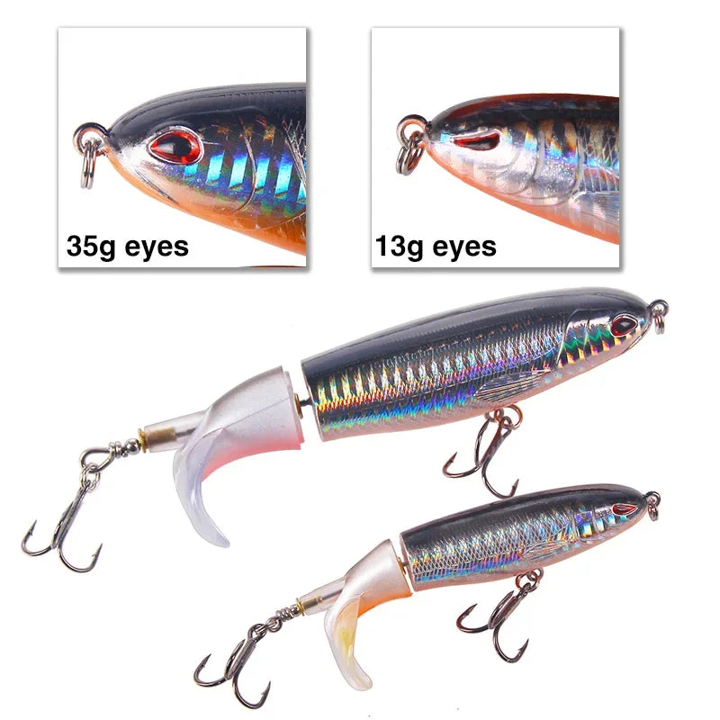 1Pcs  Plopper Fishing Lure 13g/15g/35g Catfish Lures For Fishing Tackle Floating Rotating Tail Artificial Baits Crankbait