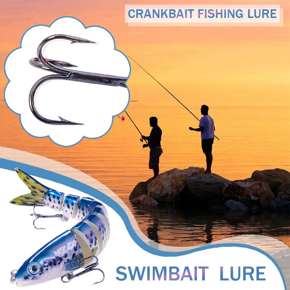 Swimbait Lure Fishing Lures,Lifelike Swimming Action, Durable, for Freshwater & Saltwater Fishing,Multi Jointed Fishing Lure
