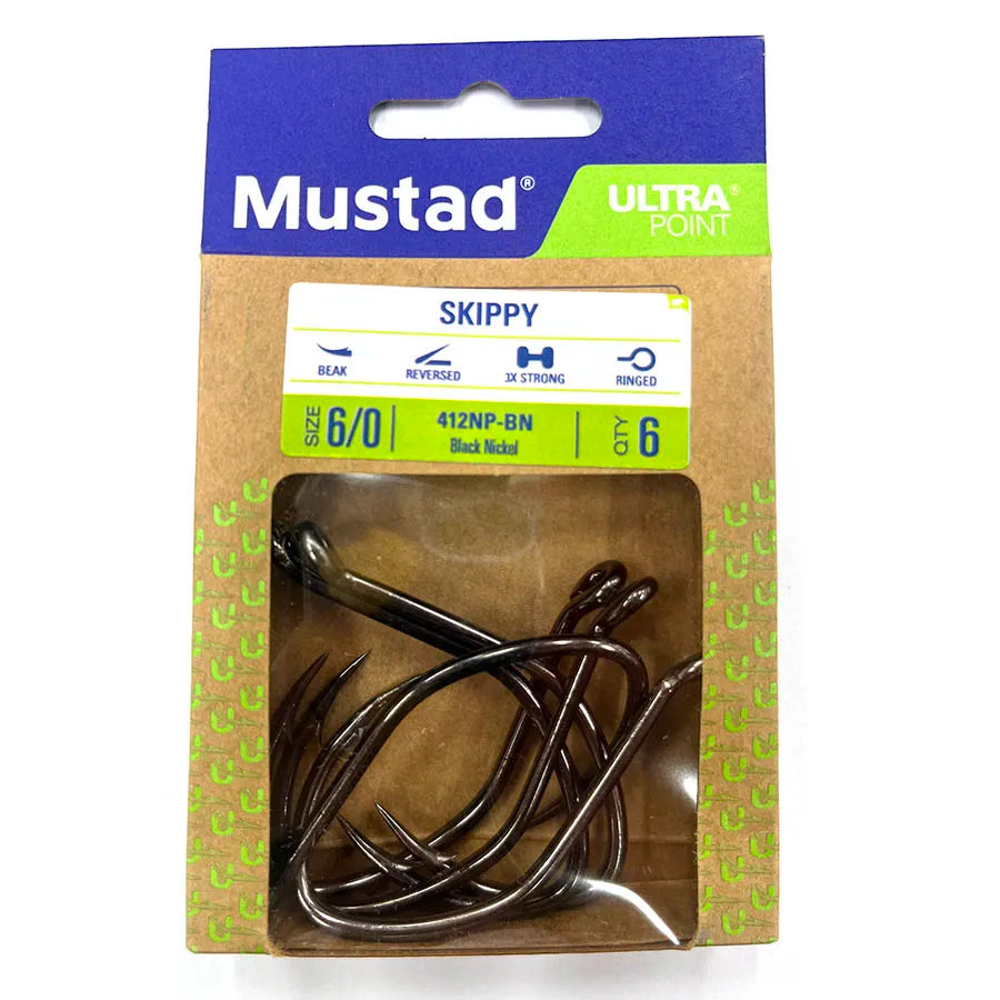 New Upgrade, New Packaging Mustad 412NP-BN J-hook High-strength Fishing Gear Hook Fishing Supplies