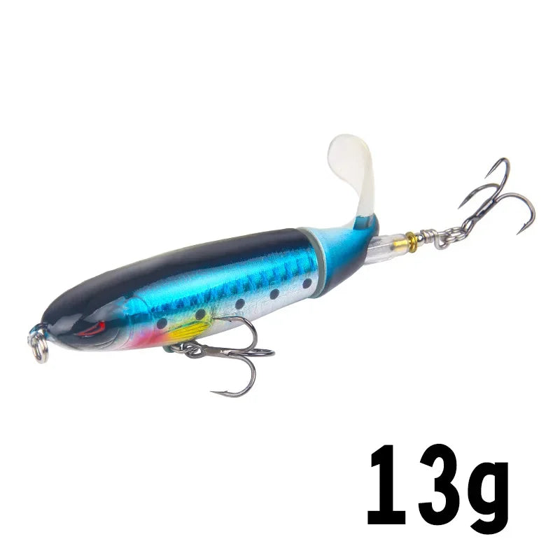 1Pcs  Plopper Fishing Lure 13g/15g/35g Catfish Lures For Fishing Tackle Floating Rotating Tail Artificial Baits Crankbait