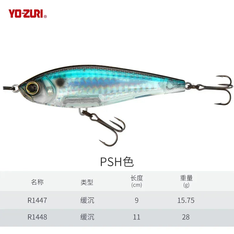 Japan YO-ZURI Pencil Sea Fishing 3D Prism R1447 Submerged Pencil Luya Lure Perch Bait Stubborn