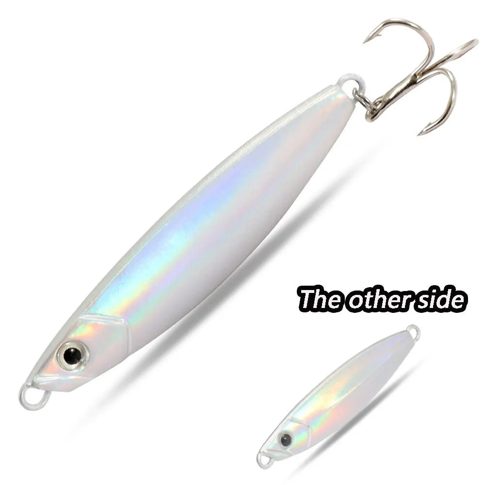 Metal Jig Fishing Lure 10g 20g Cast Hook Swimbait 3D Laser Wobbler Pike Spoon Carp Spinner Sea Tackle Kit Pesca Artificial Bait