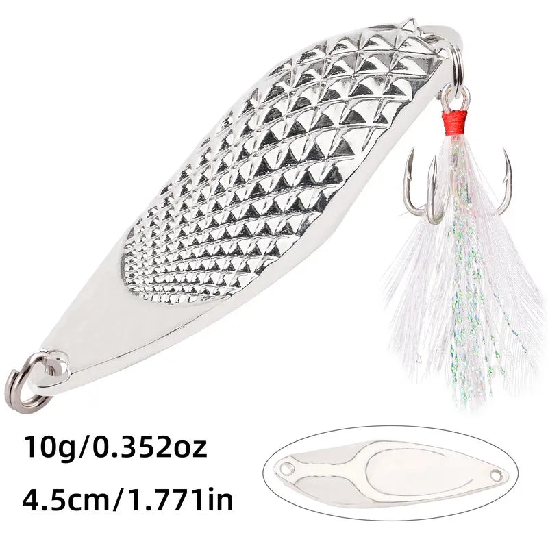 1pcs Metal Lure 3g/5g/7g/10g/15g/20g Fishing Lures Wobbler Spinner Bait Spoon Artificial Bass Hard Sequin Paillette Metal Lures