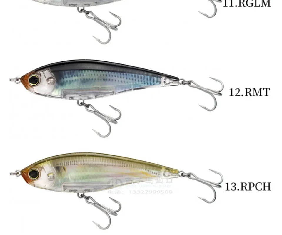 R1207 8.5g 17g YO-ZURI 3D Prism Freshwater Slow Sinking Luya Bait Perch Flipped Mouth Lure