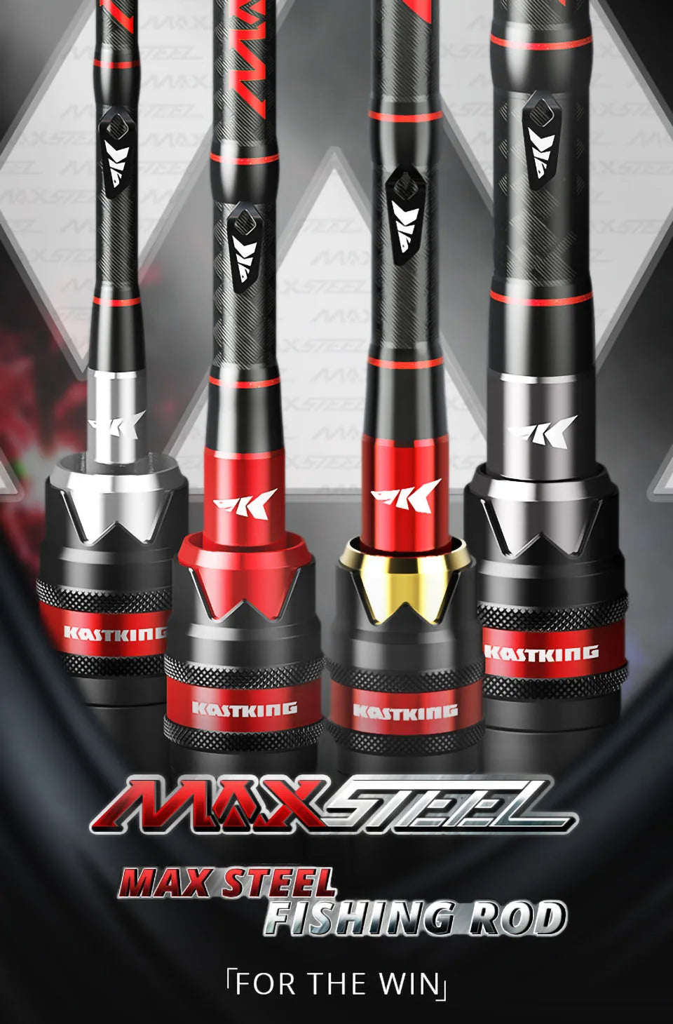 KastKing Max Steel Rod Carbon Spinning Casting Fishing Rod with 1.80m 2.13m 2.28m 2.4m Baitcasting Rod for Bass Pike Fishing