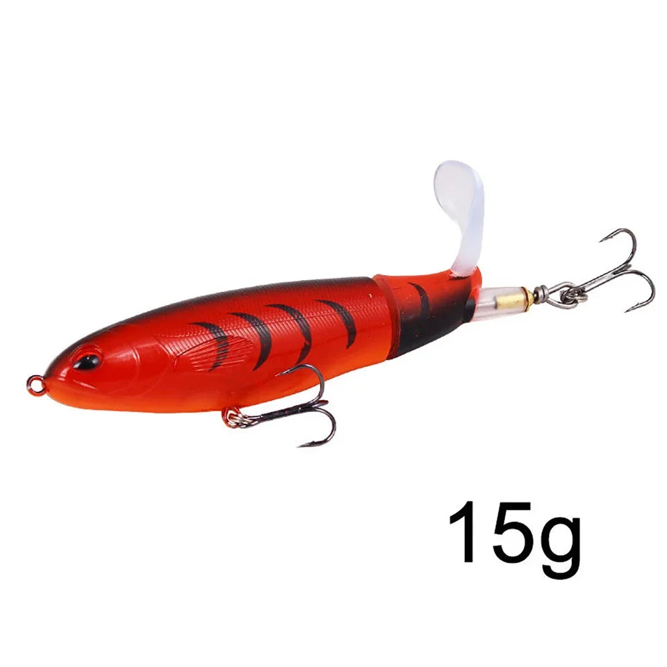 1Pcs  Plopper Fishing Lure 13g/15g/35g Catfish Lures For Fishing Tackle Floating Rotating Tail Artificial Baits Crankbait