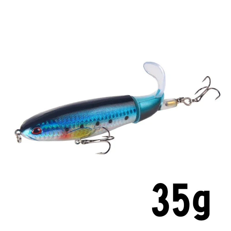 1Pcs  Plopper Fishing Lure 13g/15g/35g Catfish Lures For Fishing Tackle Floating Rotating Tail Artificial Baits Crankbait