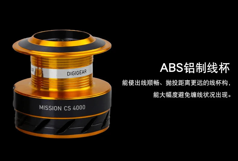 DAIWA Fishing Reel MISSION CS 2000-4000 New Size ABS Machined Aluminium Spool 2KG-6KG Power 3+1BB