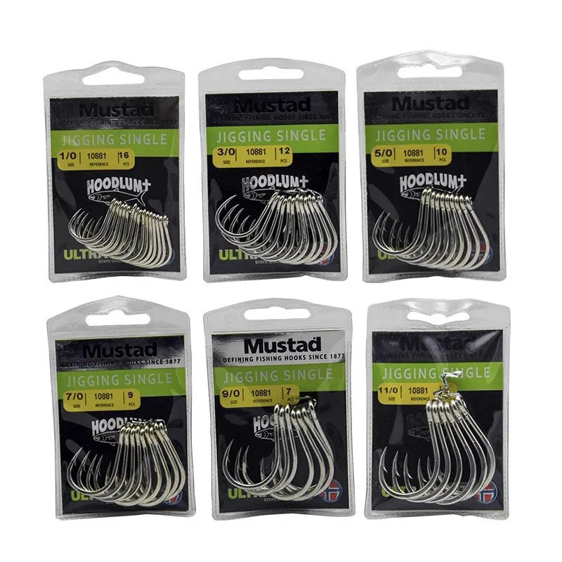 Mustad 10881 NP-DT Scoundrel + Sea Fishing Hook Southern Oil Giant Sea Fishing Iron Plate Hook Norwegian Hook