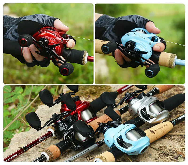 KastKing Spartacus II Red Color Baitcasting Reel 8KG Max Drag 7+1 High Speed Gear Ratio Fishing Coil