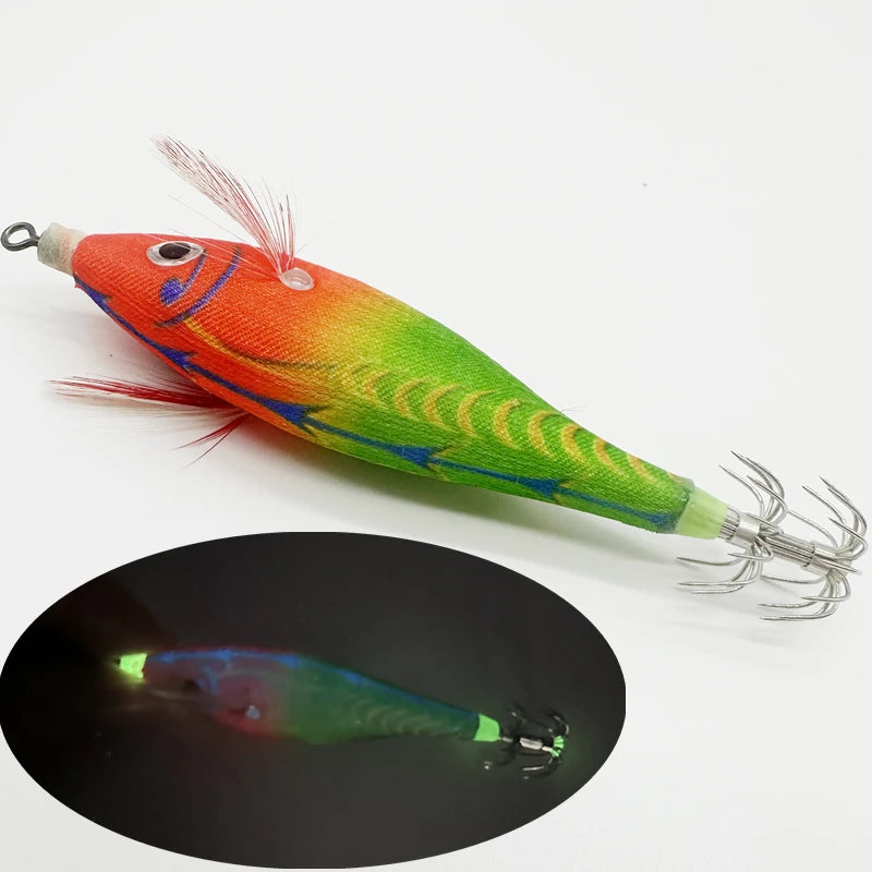 8.5cmSquid Rush Egi Jig Baits Shrimp Lure luminous Japanese yo zuri Gambar Floating Sutte Octopus Squid Jig