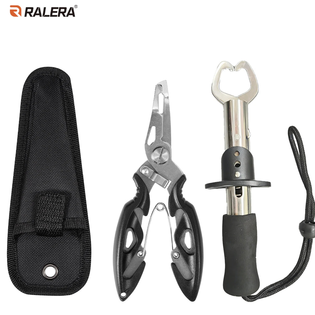 RALERA Fishing Tool Set  Fishing Pliers & Fish Gripper  Multifunctional Fishing Gear with Storage Bag