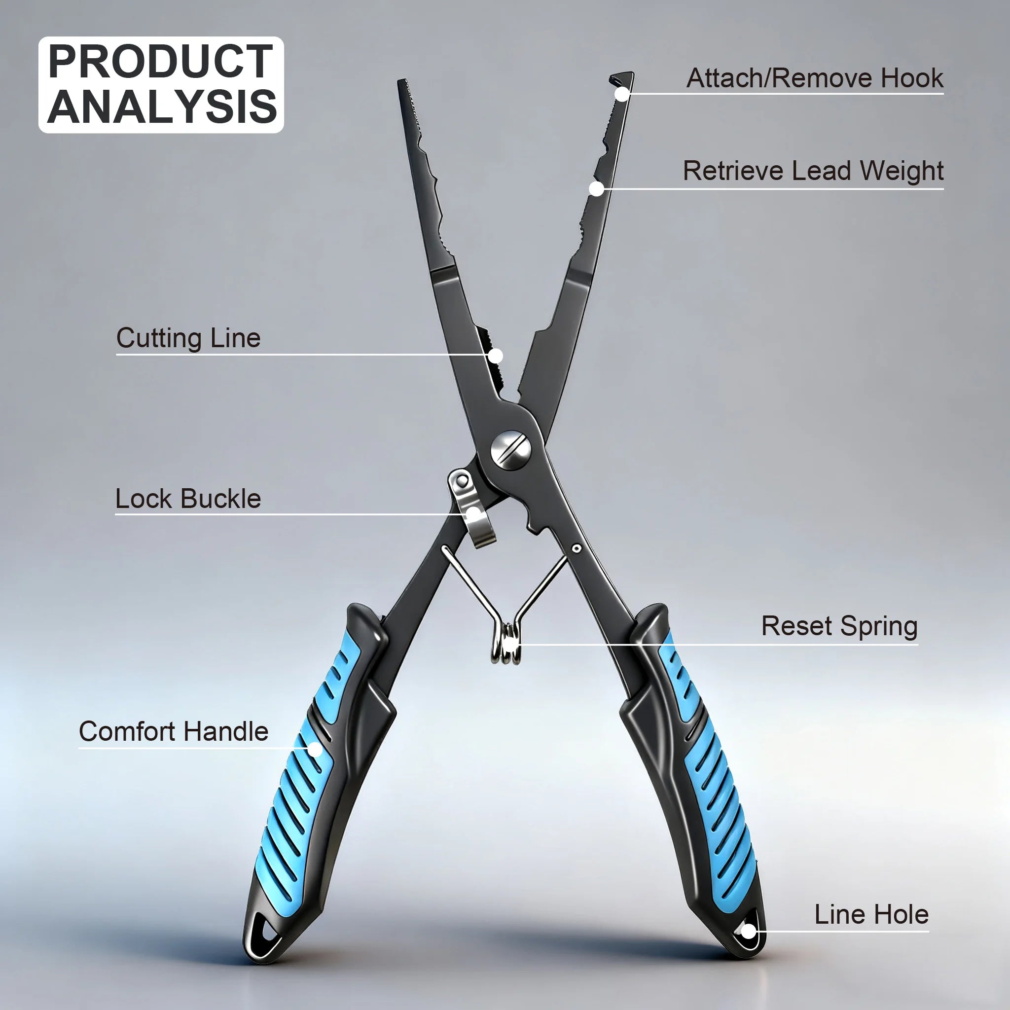 RALERA Complete Fishing Pliers Accessory Set:  Fishing Gloves, Pliers, Fish Grippers,Protect Pliers Sheath,Fish Tape Measure