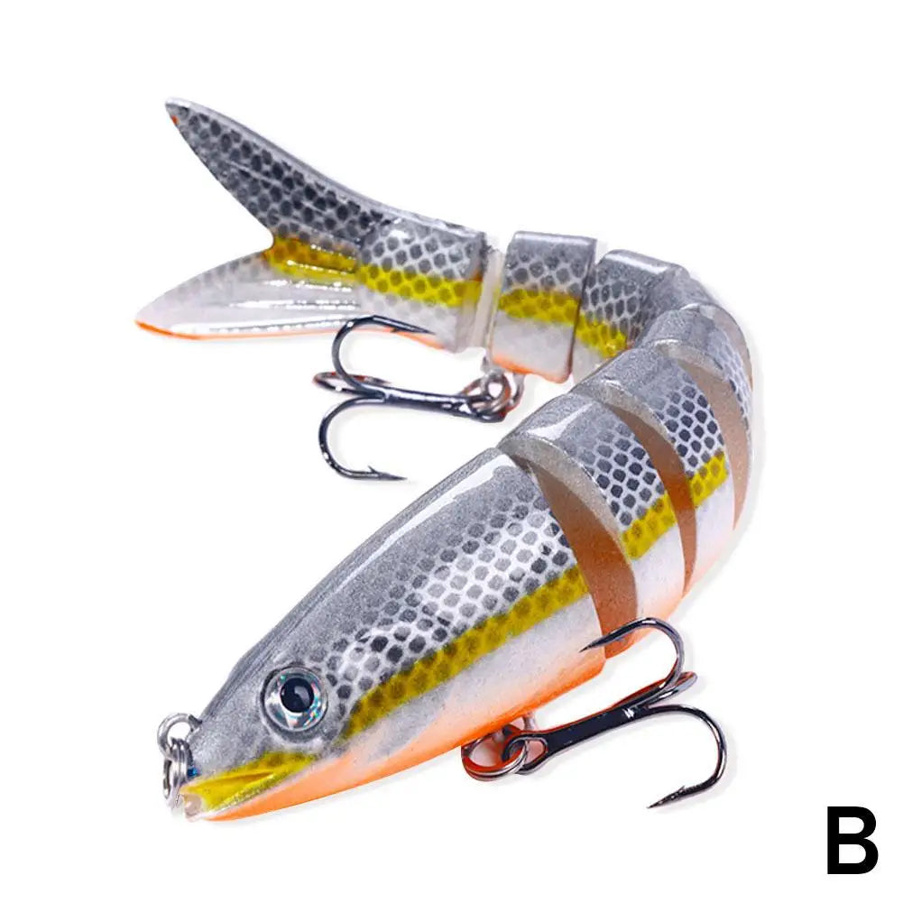Swimbait Lure Fishing Lures,Lifelike Swimming Action, Durable, for Freshwater & Saltwater Fishing,Multi Jointed Fishing Lure