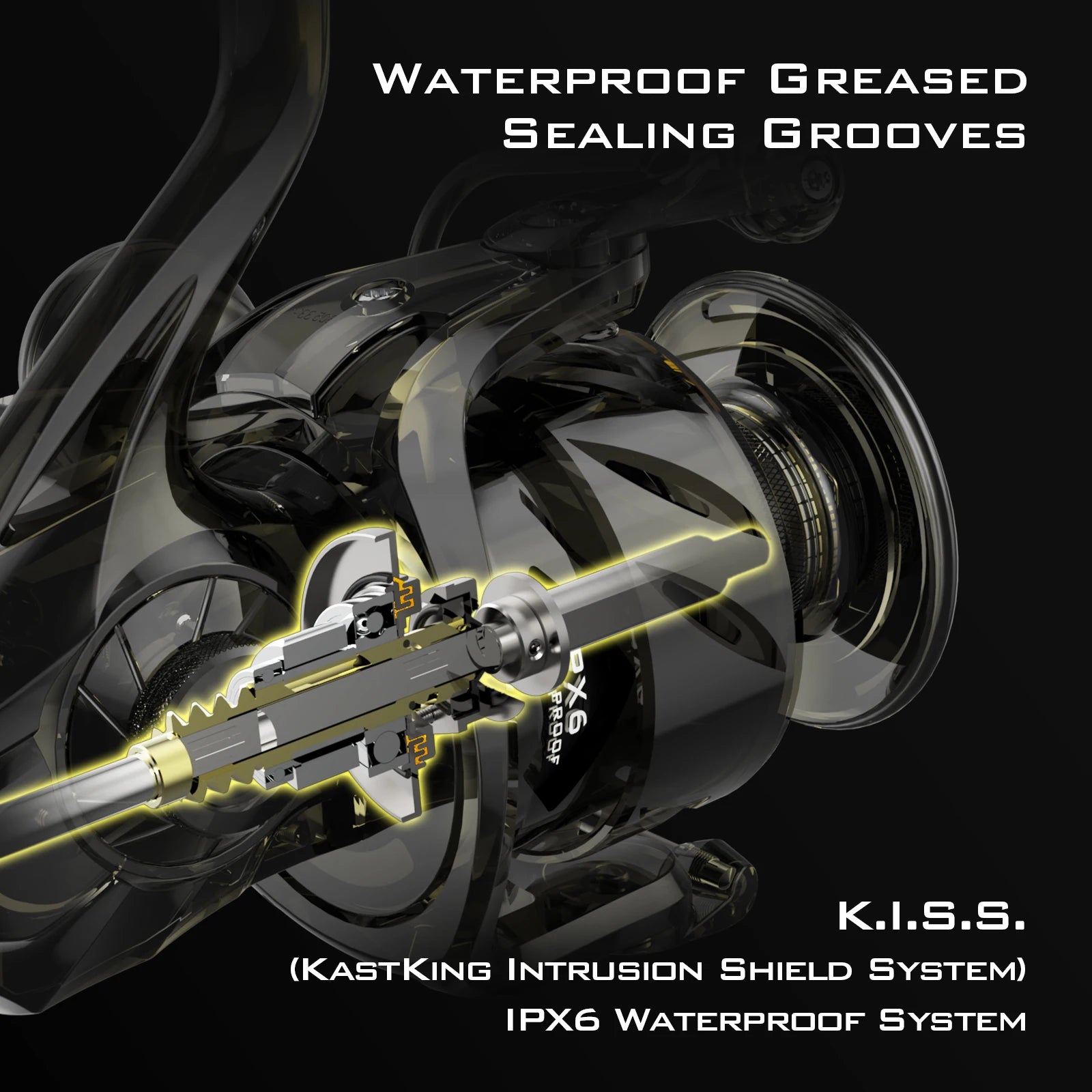 KastKing Kapstan Elite Saltwater Spinning Fishing Reel 25KG Max Drag IPX6 Waterproof Fishing Reels for Saltwater Fishing