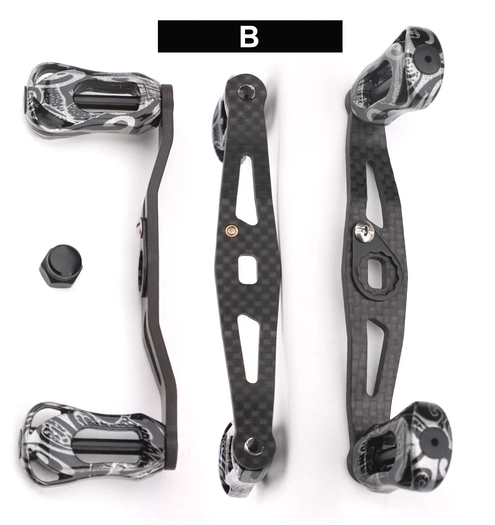 ROLLFISH Fishing Reel Handle Rocker Arm Carbon Fiber Light Weight 19-29g Ergonomic Design Multicolor Fishing Tools Accessories