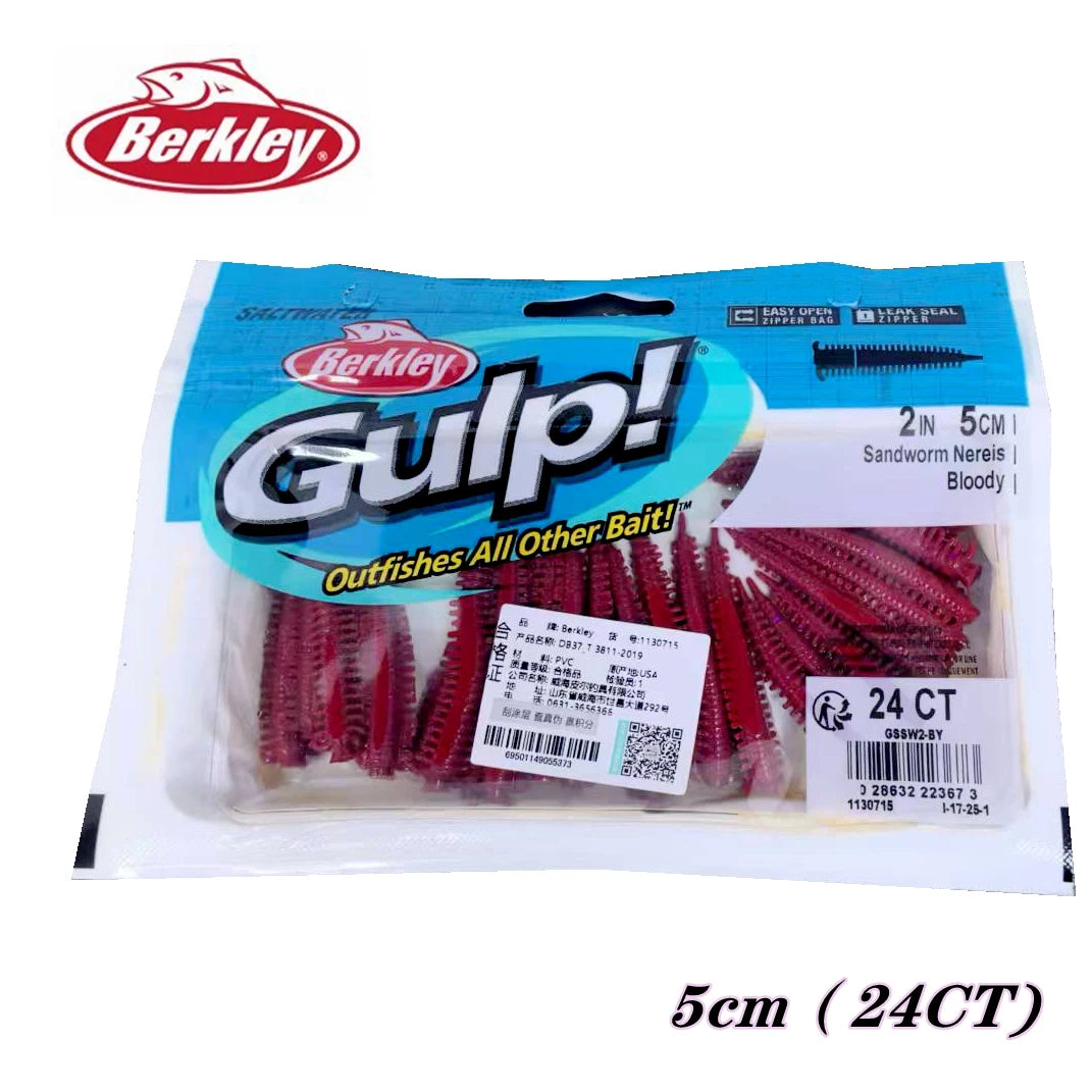 Berkley Saltwater GULP Sea Sandworm Out Fishing Bait 5cm/10cm/15cm Soft Bait Made in USA