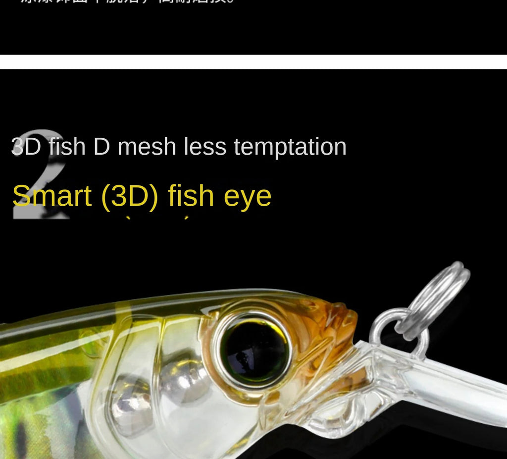 Japan YO-ZURI Minnow 3D Prism Refraction R1409 Bass Cocked Mouth Shallow Water Lure Hard Bait Lure