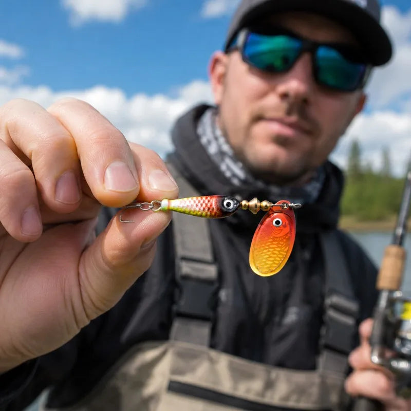 Fishing Spinner Lure Metal Rotating Blade Artificial Bait Hard Lure for Bass Trout Pike Freshwater Predator Fishing Casting Lure