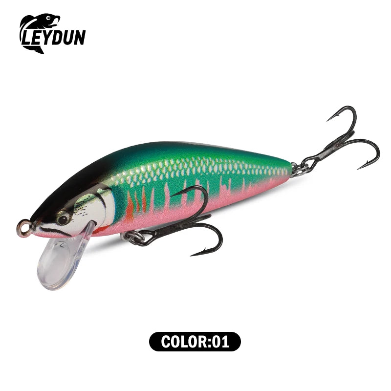 Leydun Suspending Sinking Minnow Fishing Lures 55mm 4.7g 75mm 10.5g Artificial Trout Lure Jerkbait Wobblers Hard Swimbaits