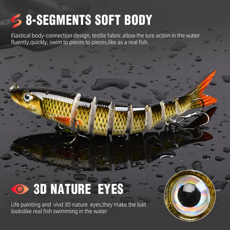 Fishing Lures Multi Jointed Swimbait Crank Bait Slow Sinking Bionic Artificial Bait Freshwater Saltwater Trout Bass Fishing