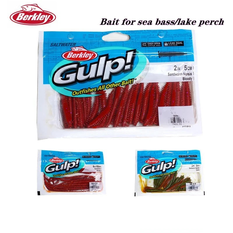 Berkley Saltwater GULP Sea Sandworm Out Fishing Bait 5cm/10cm/15cm Soft Bait Made in USA