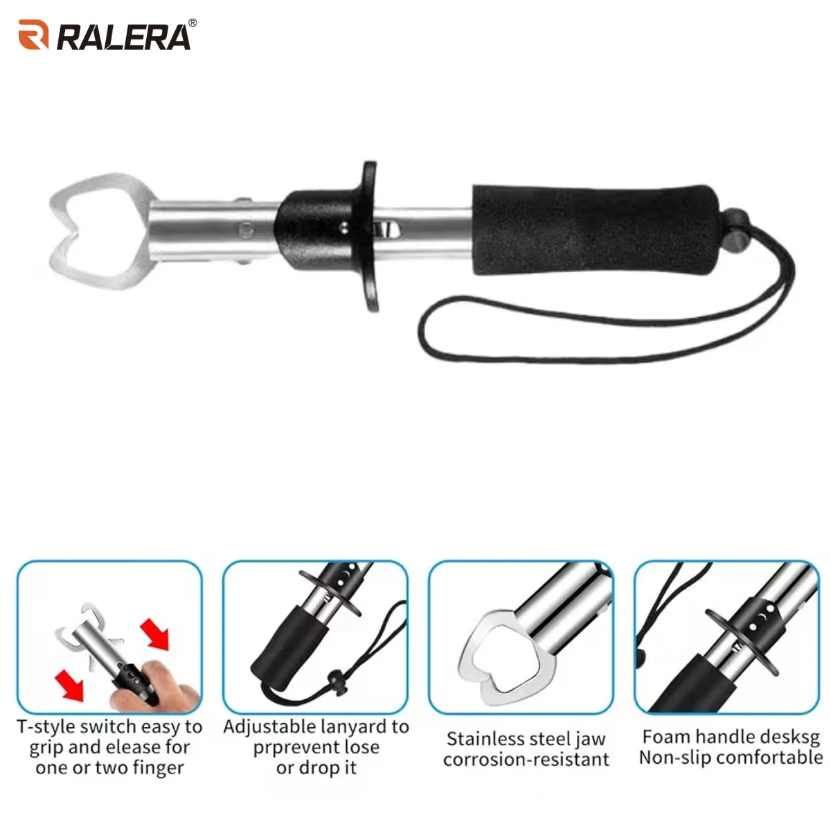 RALERA Fishing Tool Set  Fishing Pliers & Fish Gripper  Multifunctional Fishing Gear with Storage Bag