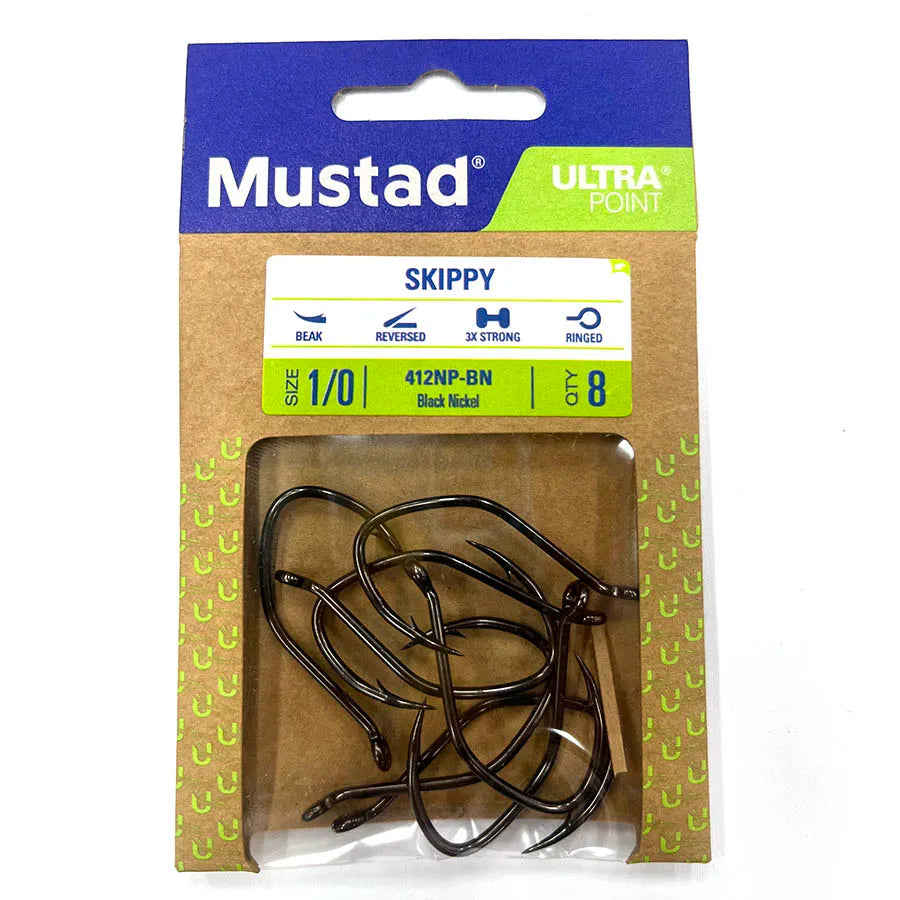 New Upgrade, New Packaging Mustad 412NP-BN J-hook High-strength Fishing Gear Hook Fishing Supplies