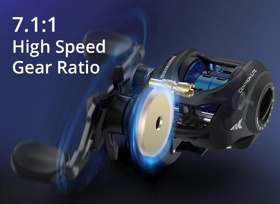 KastKing Centron Lite Baitcasting Reel Glass Fiber Infused Nylon Frame  7KG Max Drag 7.1:1 High-Speed Gear Ratio Fishing Reel