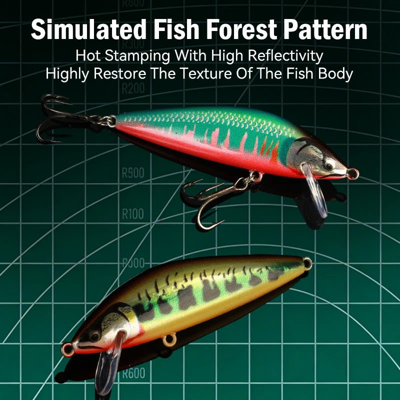 Leydun Suspending Sinking Minnow Fishing Lures 55mm 4.7g 75mm 10.5g Artificial Trout Lure Jerkbait Wobblers Hard Swimbaits