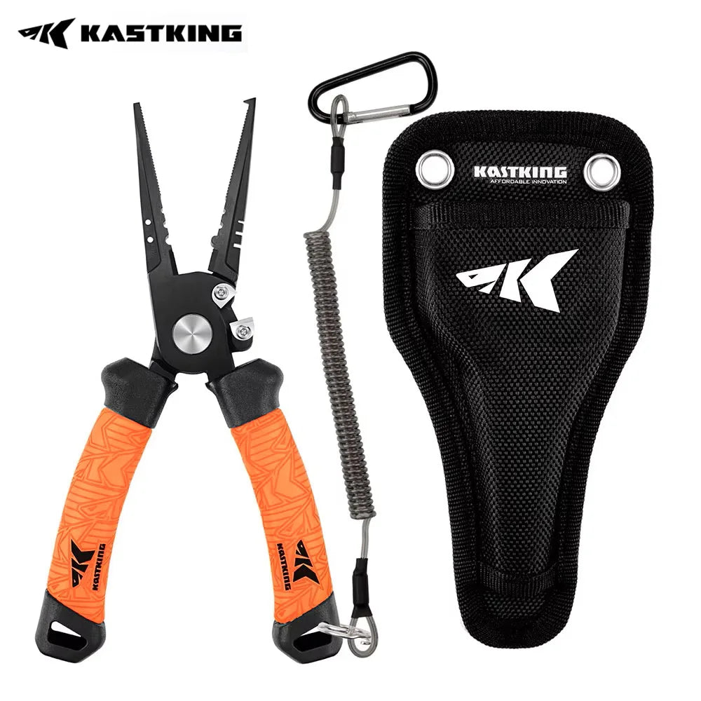 KastKing Speed Demon Pro Fishing Pliers 420 Stainless Steel Fishing Tools Saltwater Fishing Gear Tungsten Carbide Cutters