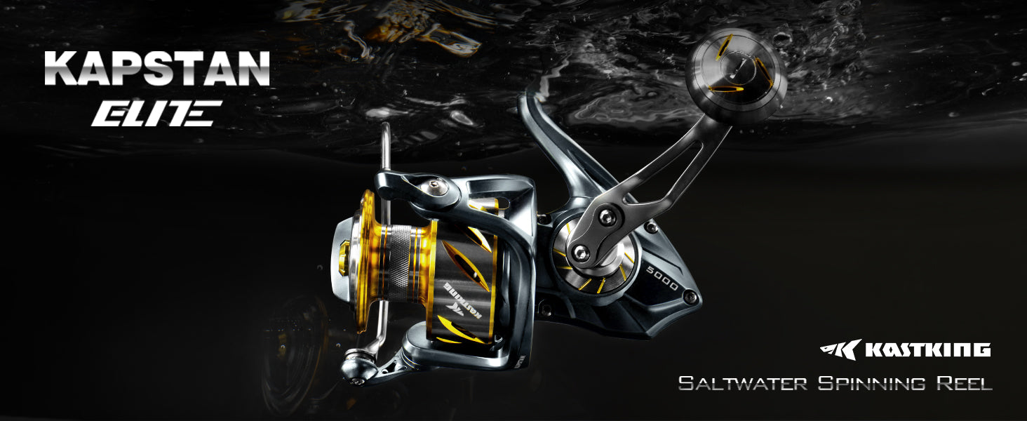 KastKing Kapstan Elite Saltwater Spinning Fishing Reel 25KG Max Drag IPX6 Waterproof Fishing Reels for Saltwater Fishing